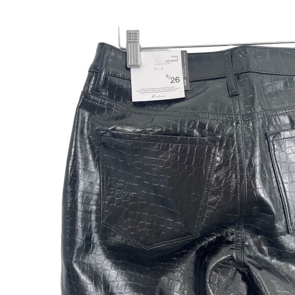 KanCan Josephine Faux Leather Mom Fit Jeans Black Boho Artsy NWT Womens 5/26 - Picture 6 of 6